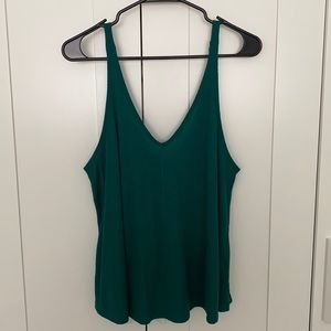 Free People Emerald green tank top